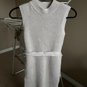 ALL SAINTS Light Gray Sweater Dress